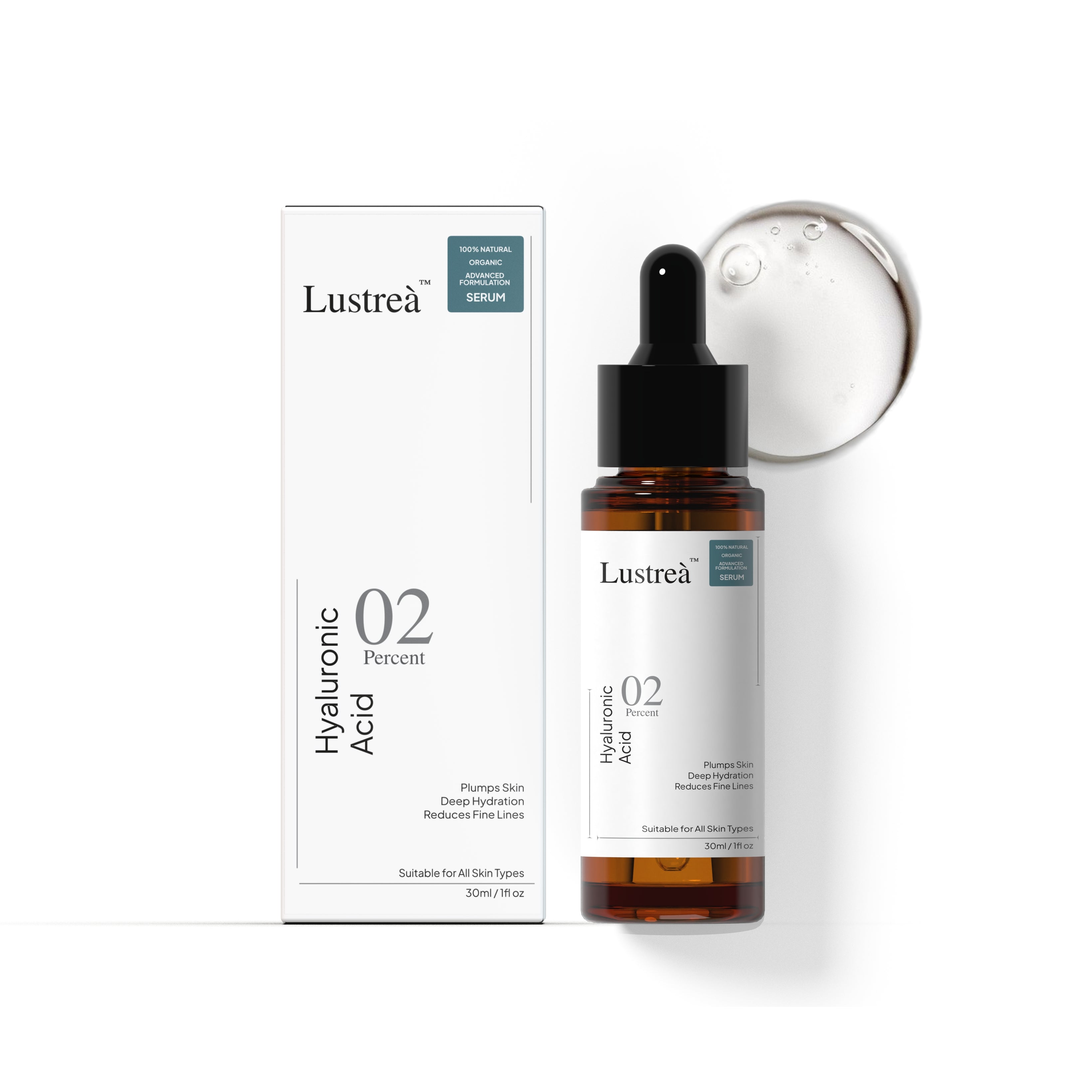 Hyaluronic Acid 02% Face Serum | Deep Hydration & Skin Plumping | For All Skin Types | 30 ml
