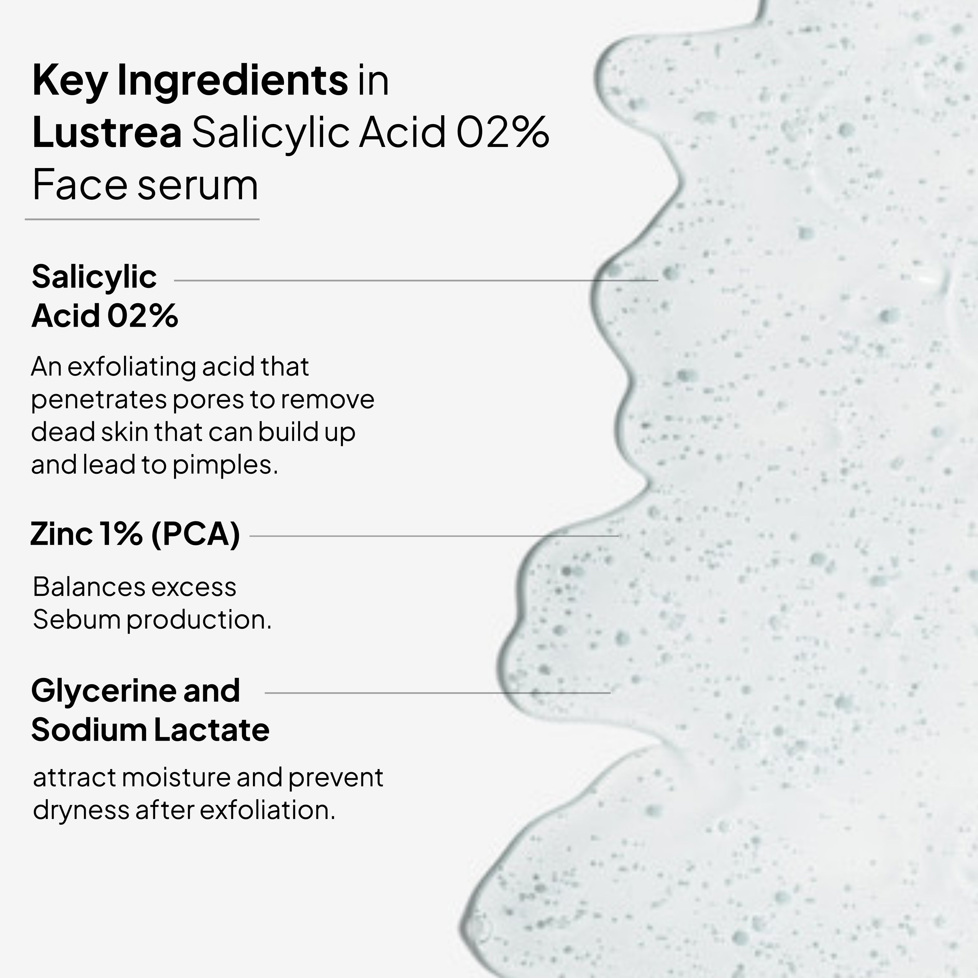 Salicylic Acid 02% Face Serum | Exfoliating & Clarifying Care | For Oily & Acne-Prone Skin | 30 ml