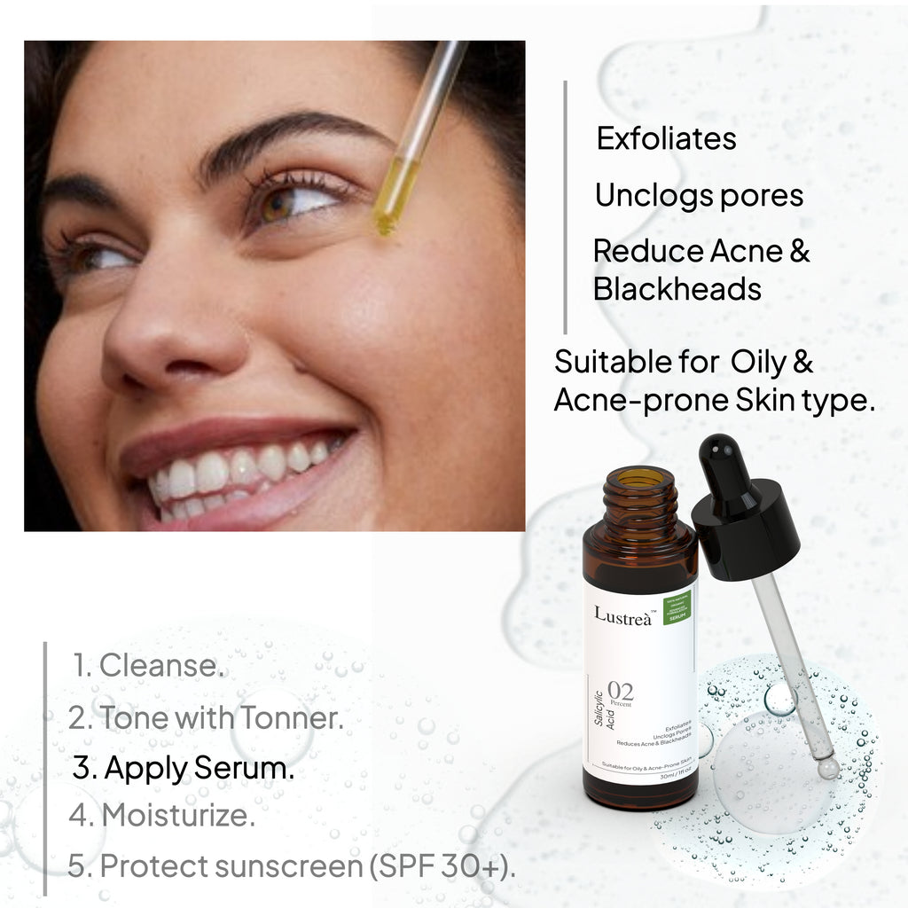Salicylic Acid 02% Face Serum | Exfoliating & Clarifying Care | For Oily & Acne-Prone Skin | 30 ml