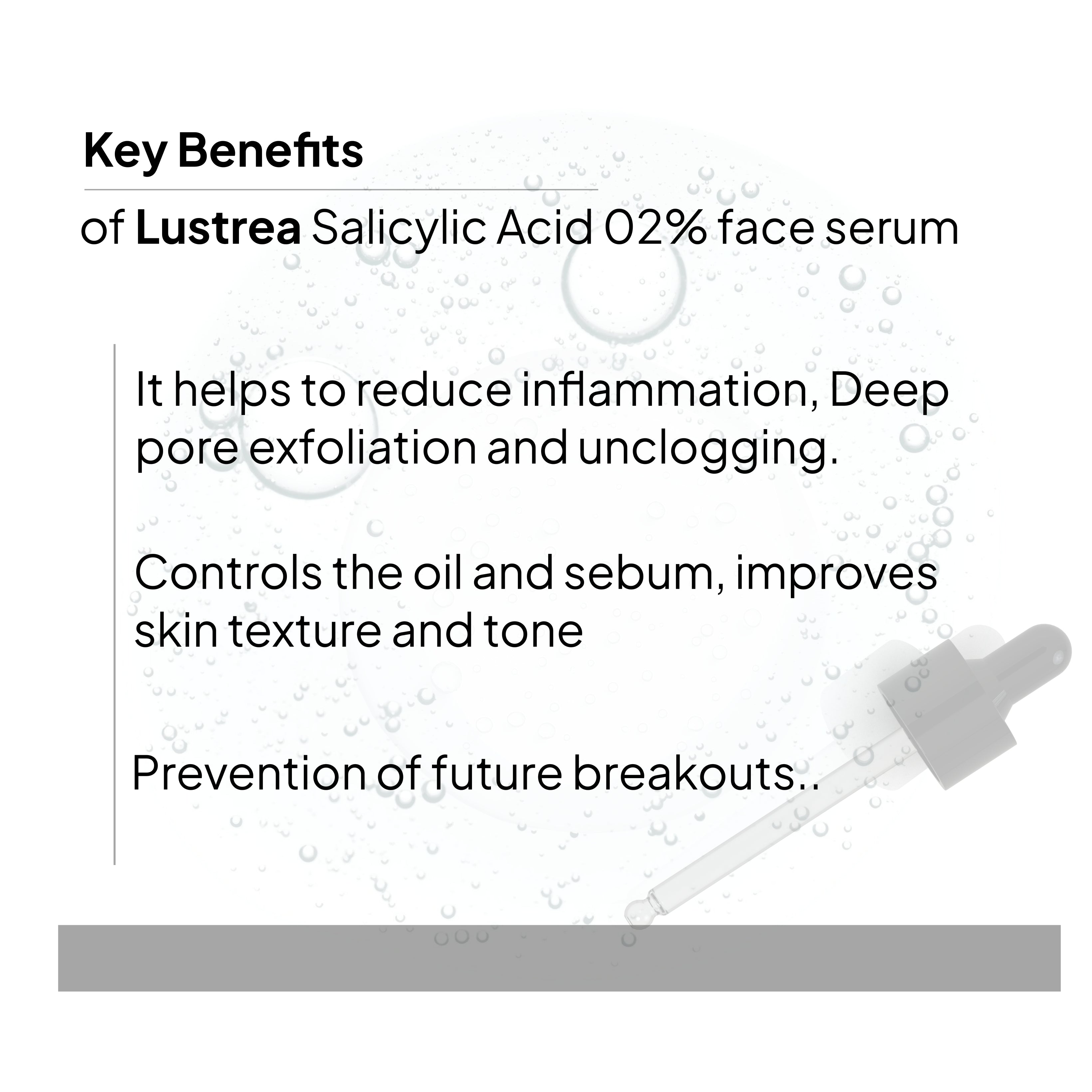 Salicylic Acid 02% Face Serum | Exfoliating & Clarifying Care | For Oily & Acne-Prone Skin | 30 ml