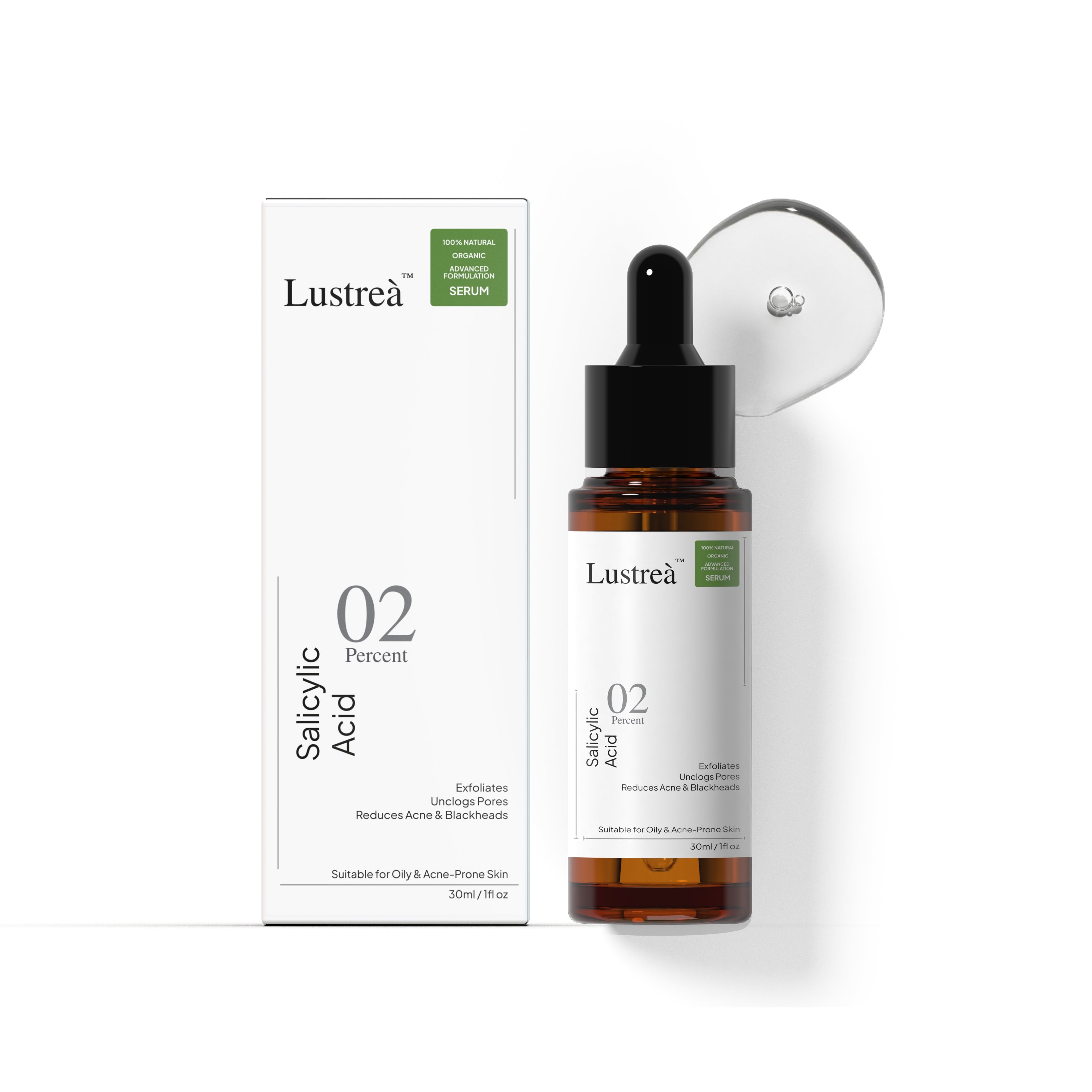 Salicylic Acid 02% Face Serum | Exfoliating & Clarifying Care | For Oily & Acne-Prone Skin | 30 ml